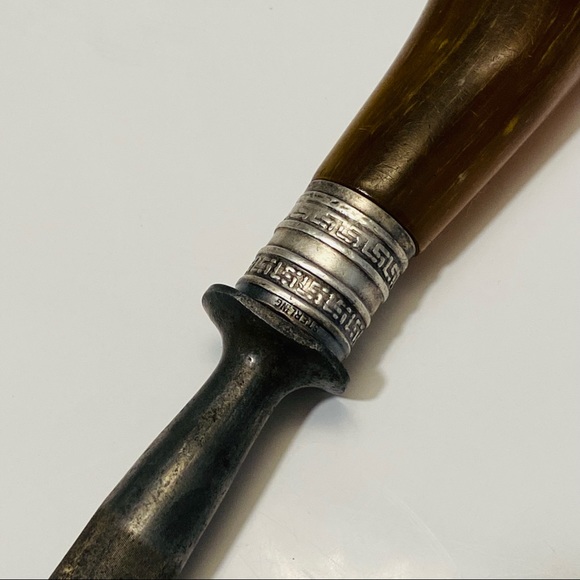 Vintage Sterling Silver Knife Sharpener Honing Steel Rod with Bakelite handle - Picture 9 of 12